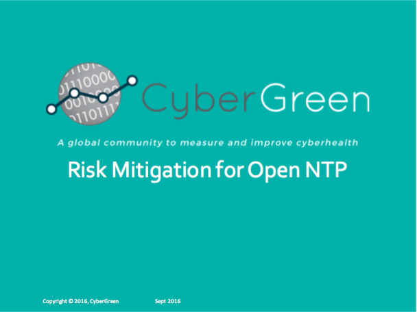 CyberGreen Open NTP Mitigation